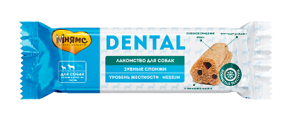 Мнямс DENTAL лакомство для собак "Зубные спонжи" 15 г