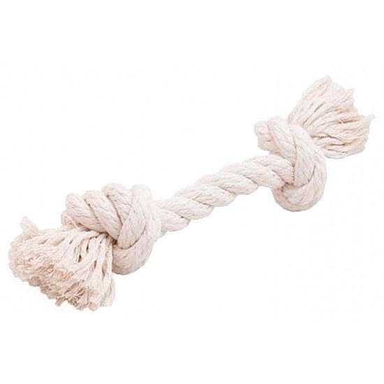 Игрушка ДОГЛАЙК Грейфер канатный 2 узла DL большой белый D-2331