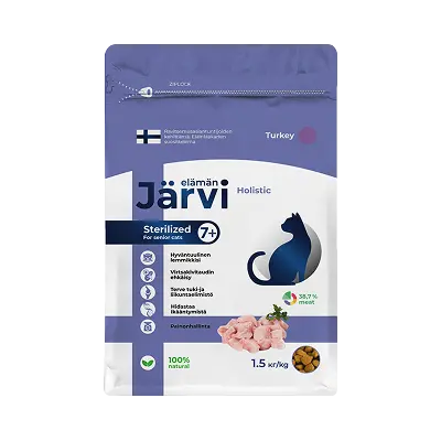 Jarvi (Ярви) сухой корм для стерилизованных кошек старше 7лет  Индейка, 0,4 кг
