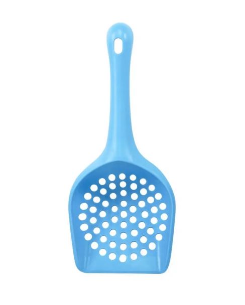Совок HYGIENE для кошачьего туалета с круглой ячейкой голубой  262*112*43мм Triol	