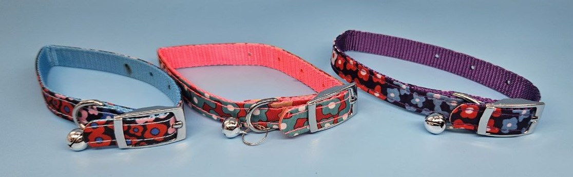 Ошейник для кошек "Цветок" 20-30,5см 10мм, полиэстер, Чистый котик, N418