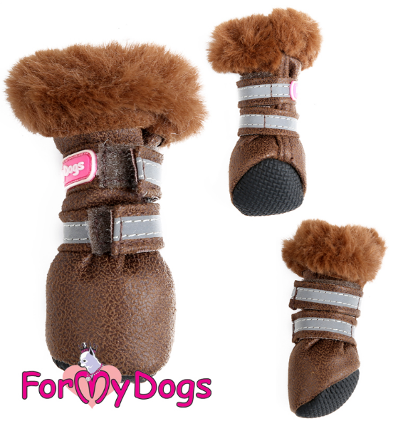 FOR MY DOG Сапоги зимние коричневый ц/кр (5) TDSH0005-2022