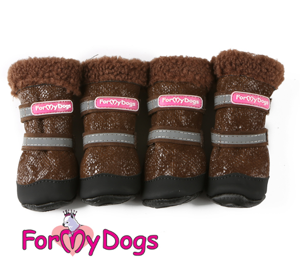 FOR MY DOGS Сапоги зимние РП с усиленным носком коричневые размер 1