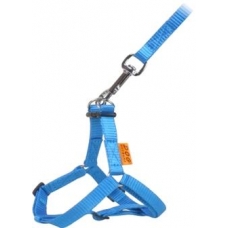 Шлея "Dog Extreme" регулир. с повод. д/котов,крол. и морс.свин (ширина 10 мм, 28-40 см) синяя 07022