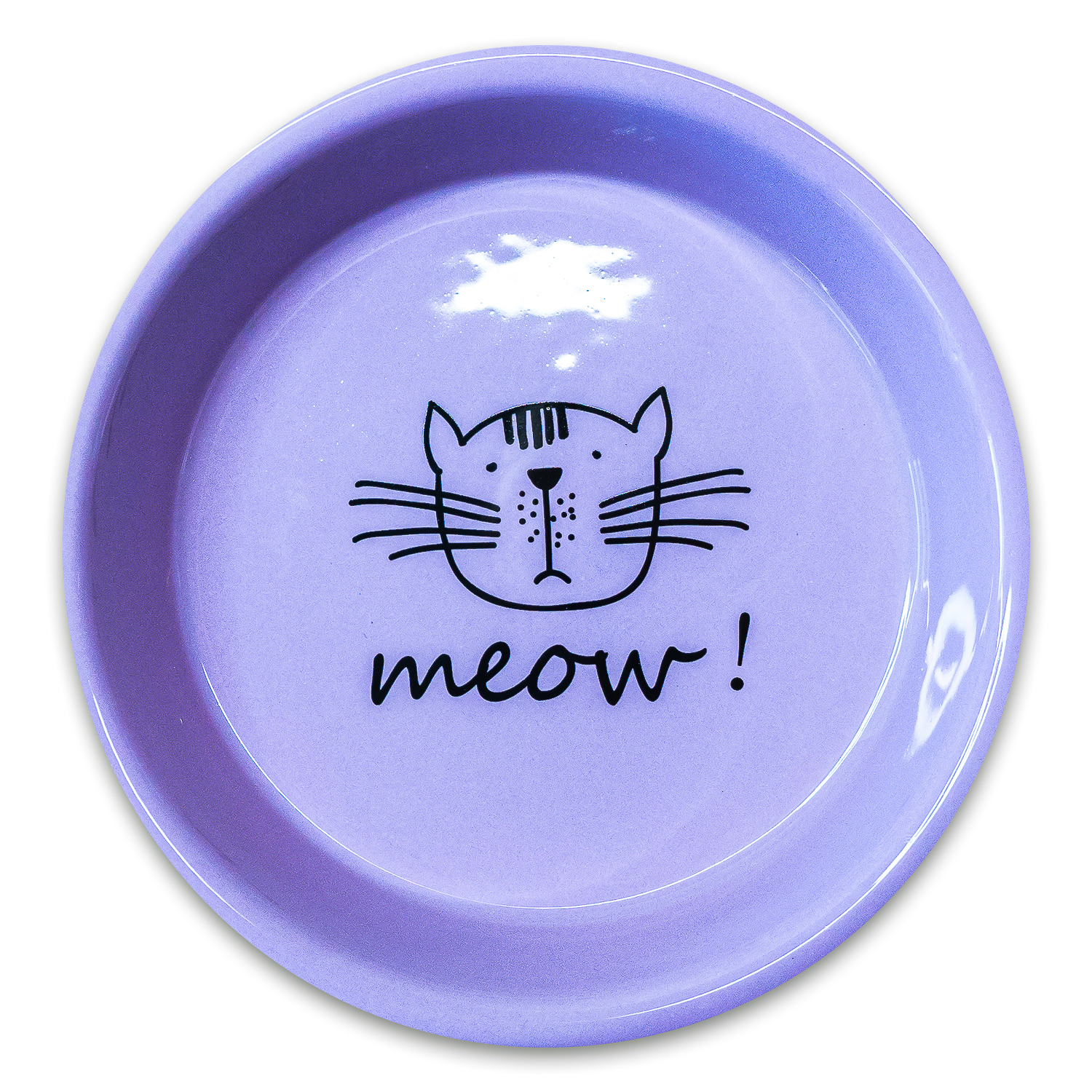 Миска керамическая для кошек MEOW! 200 мл сиреневая Mr.Kranch 
