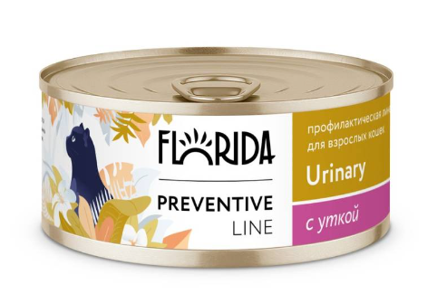 Florida Cat Urinary Консервы для кошек. Профилактика мочекаменной болезни, с уткой 100г