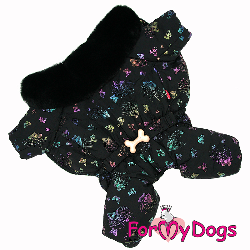 FOR MY DOG Комбинезон"Бабочки" черный для девочек (18) FW1103-2021 F** 