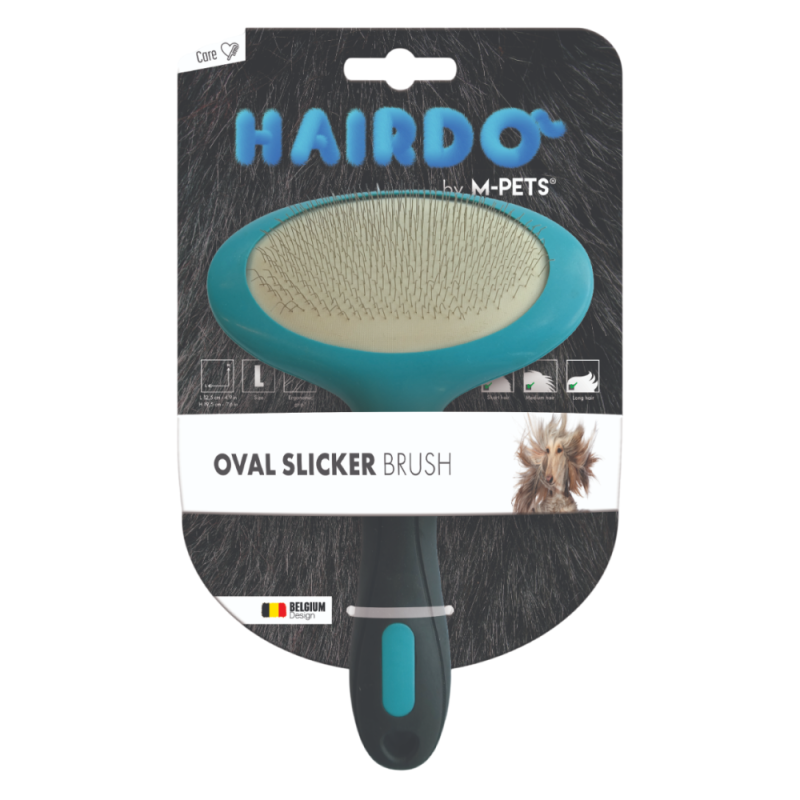 Щетка-сликер (пуходерка) Slicker Brush OVAL, овальная, размер L, 12,5х19,5 см M-PETS