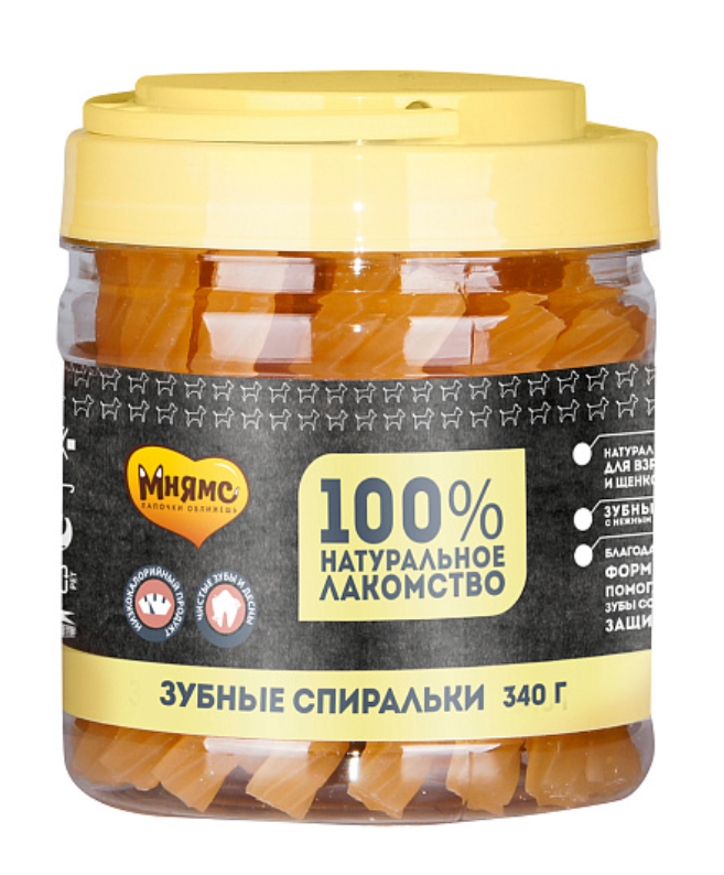 Мнямс лакомство для собак  Крученые зубные палочки с фруктами банка(поштучно) .701856