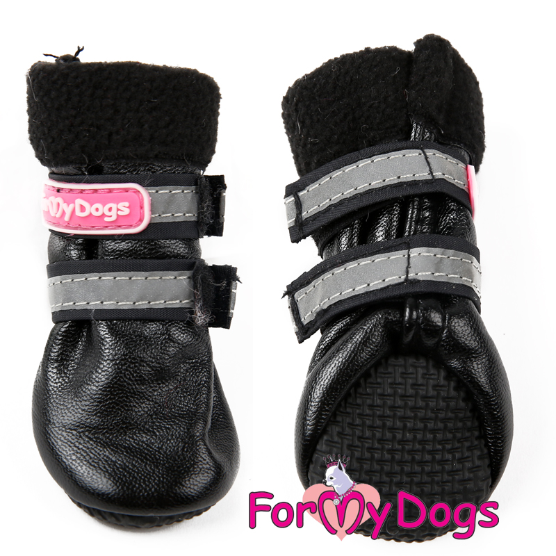 FOR MY DOG Сапоги флис черные ц/кр (1) FMD658-2020 ВL