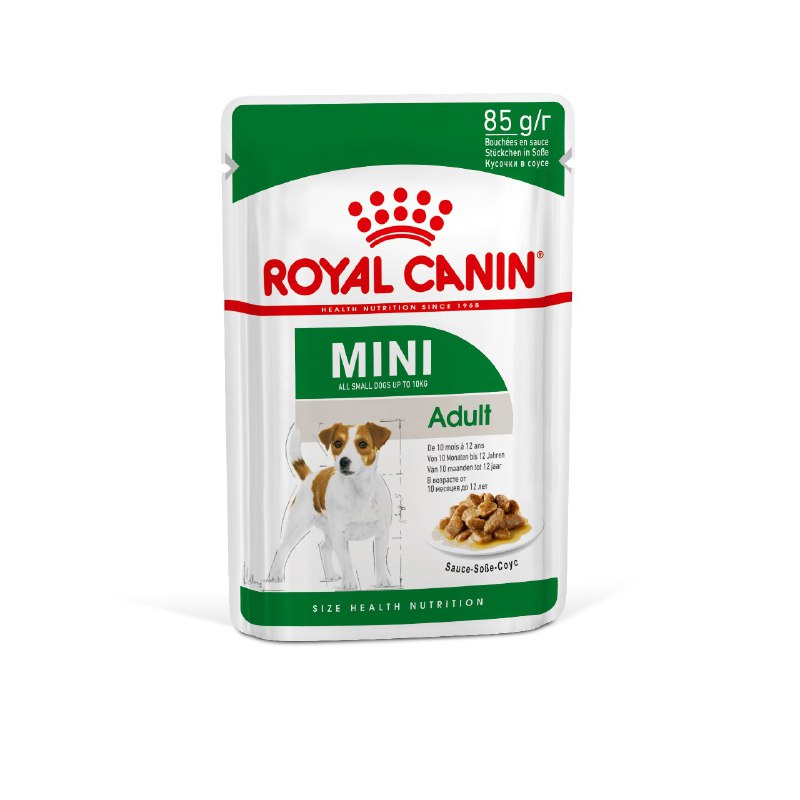 Royal Canin (Роял Канин) Мини Эдалт корм влажный для мелких собак от 10 месяцев в соусе 85 гр