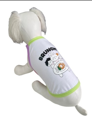 Майка "BRUNCH" для собак, с кантом, салатовый L Pet Feshion