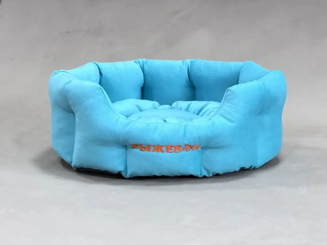 Лежанка для собак круглая голубая 50*40*20 см Рыжебок