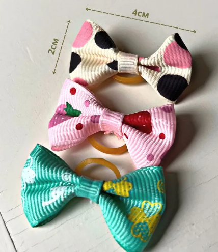 Бантики PetCare для животных 100шт, груминг собак и кошек