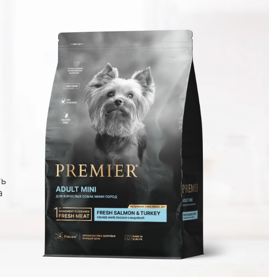 Premier Dog Премьер Дог Филе лосося с индейкой для собак мелких пород 3 кг