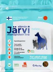 Jarvi (Ярви) монопротеиновый сухой корм для собак средних и крупных пород с говядиной, 400гр
