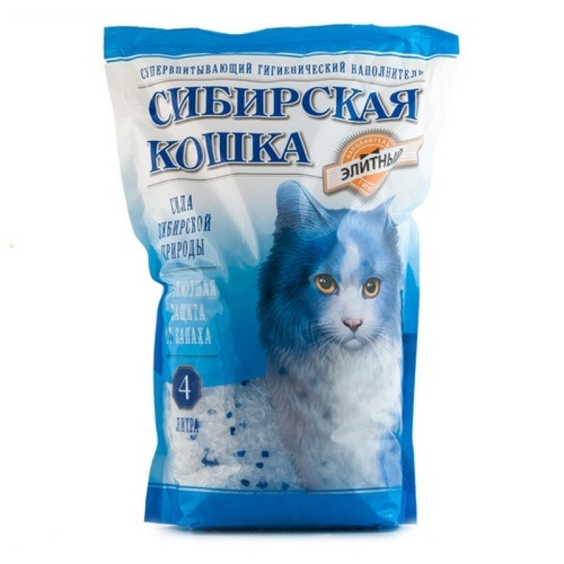Наполнитель Сибирская кошка Элитный силикагель 4 л 00024279