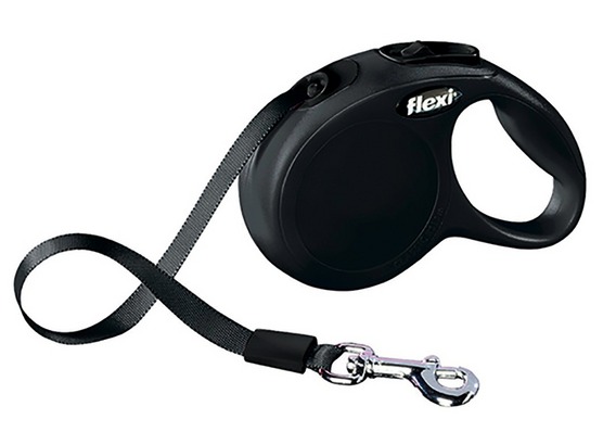 Рулетка Flexi "New Classic" XS трос 3 м 8 кг черный 40001F Trixie
