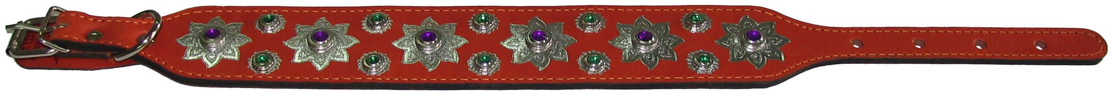 Ошейник 20 широкий стразы.р/р 39-48 см*20 мм. (О20ШИРСТР) Наша Ручная Работа