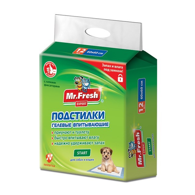 MrFRESH Пеленка Старт Эксперт 60*60 см  1 шт  (12) Неотерика(Экопром)