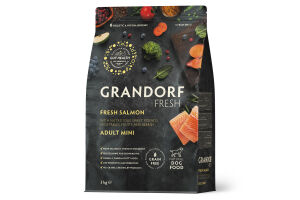 Grandorf (Грандорф) Fresh корм для собак мелких пород Свежее филе лосося с бататом 1 кг