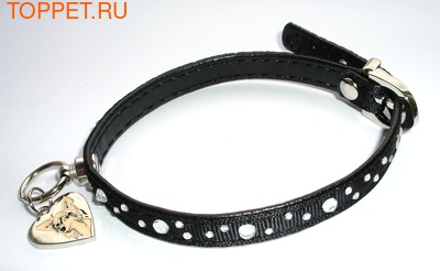 Ошейник "Ch.Crested" черный  1.0*21см