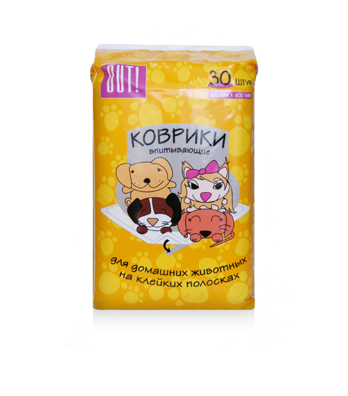 Коврики впит. OUT 60*60 см на клейких полосках 1 шт. (30)
