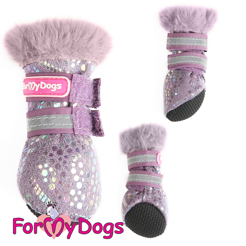 FOR MY DOG Сапоги зимние пурпурный ц/кр (3) FMD689-2021 