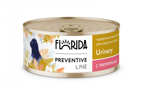Florida Cat Urinary Консервы для кошек. Профилактика мочекаменной болезни, с телятиной 100г