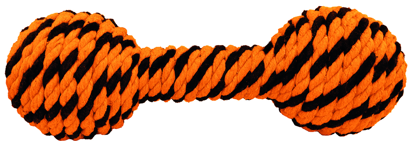 Гантель для крупных пород Броник малая оранжево-черный, ДОГЛАЙК