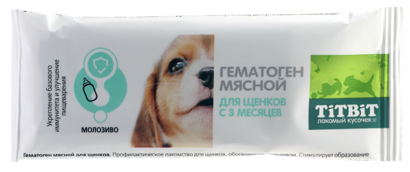 Лакомcтво для щенков гематоген мясной TiTBIT