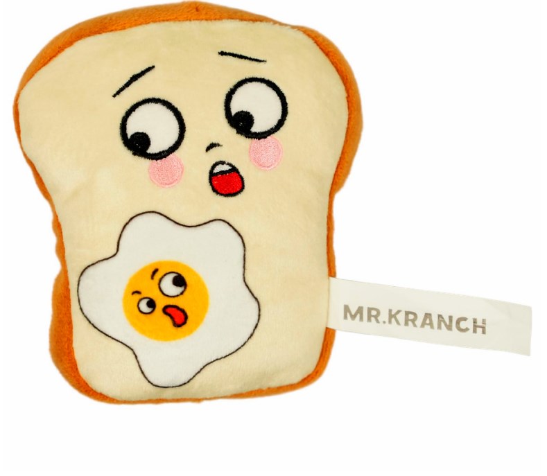 Игрушка Mr.Kranch для собак Тост с пищалкой и шуршащими элементами, 10см (34006)