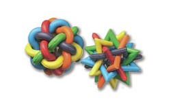 Игрушка резиновая плетеная цветная для кошек, 24 шт/упак Camon