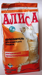 Наполнитель Алиса впитывающий ароматизированный 4,6 л (упак. 4 шт)