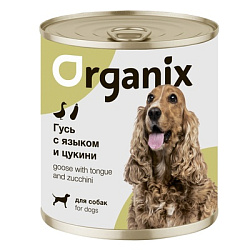 Organix консервы для собак Рагу из гуся с языком и цуккини 400 гр