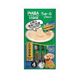 INABA (ИНАБА) крем-лакомство Churu пюре для собак Куриное филе для здоровья ЖКТ 14г RUD105