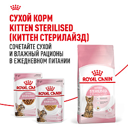 Royal Canin (Роял Канин) Kitten(Киттен) для стерилизованных котят до 12 месяцев кусочки в соусе 85 г