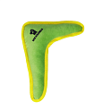 Mr.Kranch Игрушка для собак мелких и средних пород Бумеранг с пищалкой 34х28,5х6,5см, зеленый (32004