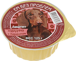 Ем без проблем д/собак ламистер Паштет Говядина с барашком 16*125 г