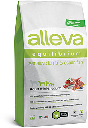 Alleva Equilibrium корм для взросл. собак мел. и ср. пород с с ягненком и океанической рыбой 2 кг