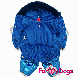 FOR MY DOG Комбинезон серебро/синий для мальчиков (10) FW1093-2021 M**** 