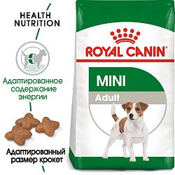 Royal Canin (Роял Канин) Mini Adult Корм сухой для взрослых собак мелких размеров от 10 месяцев, 2 кг
