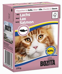 "BOZITA" тетра пак консервы для кошек 370 г (соус с лососем) 4933