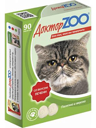 Доктор Зоо для кошек со вкусом печени 90 таб 544100