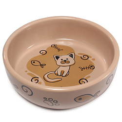 Миска керамическая "Кошечка" 0,35 л 30231037 Triol