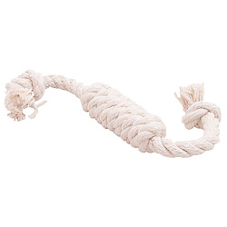 Игрушка для мелких пород Сарделька канатная DL малая белый, Доглайк