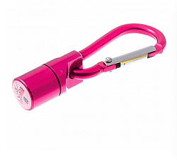 Маячок на ошейник трехцветный с карабином ZooOne (РОЗОВЫЙ) 1002-03