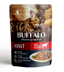 Mr.Buffalo ADULT 85г (говядина в соусе) д/кошек, неотерика