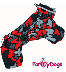 FOR MY DOG Дождевик красный камуфляж для мальчиков р-р 22 607SS-2022 M