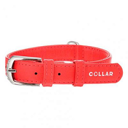 Ошейник "Collar Glamour" без украшений (ширина 60 мм, длина 33-42 см) красный 34713